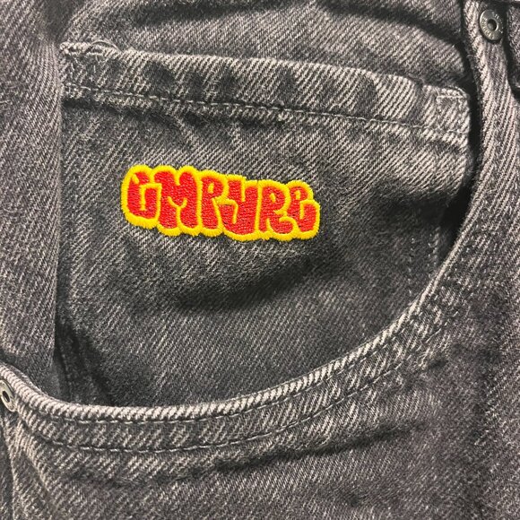 Empyre Men's Black Skater Baggy Jeans Size 40 - Picture 4 of 8